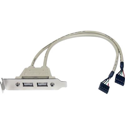 StarTech.com 2 Port USB A Female Low Profile Slot Plate (USBPLATELP)