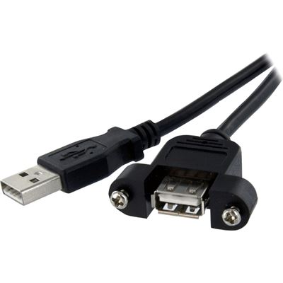 StarTech.com 1 ft / 30cmPanel Mount USB Cable A to A  (USBPNLAFAM1)