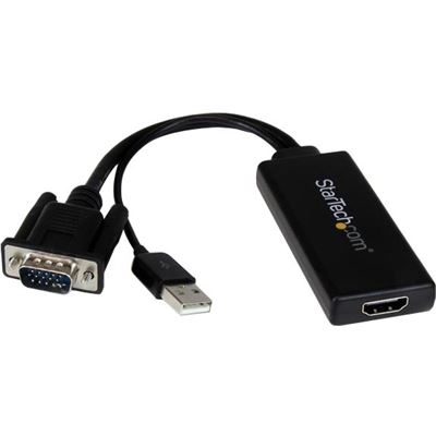 StarTech.com VGA to HDMI Adapter with USB Audio Power (VGA2HDU)