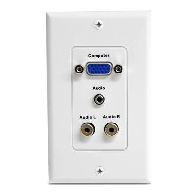 StarTech.com 15-Pin Female VGA Wall Plate with 3.5mm (VGAPLATERCA)