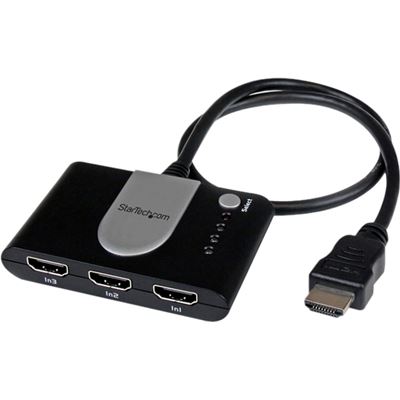 StarTech.com 3 Port HDMI Auto Switch w/ IR Remote Control  (VS123HD)