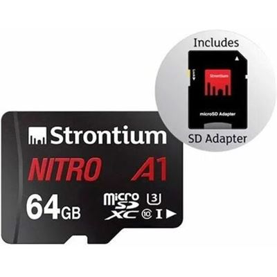 Strontium Technology NITRO A1 64GB MICRO SD WITH (SRN64GTFU3A1A)