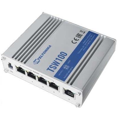 Teltonika Unmanaged Industrial AF/AT PoE Ethernet Switch (TSW100)