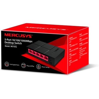 TP-Link Mercusys MS105G 5-Port 10/100/1000 Mbps Desktop (MS105G)