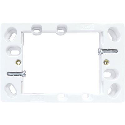 Tradesave Shallow Mounting Block (18mm). Moulded in impact (TSMB18)