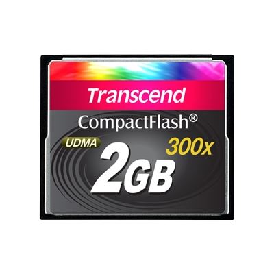 Transcend 2GB 300x Compact Flash Card with SLC (TS2GCF300)