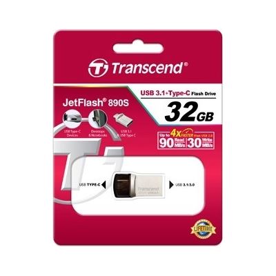Transcend 32GB TRANSCEND JETFLASH 890 MOBILE OTG TYPE-C (TS32GJF890S)
