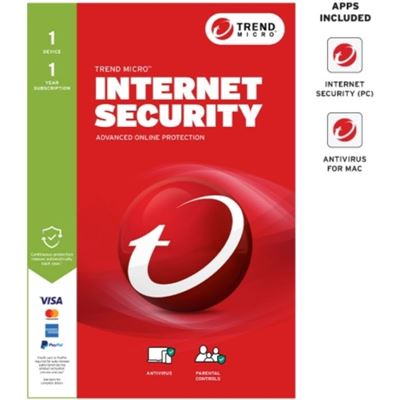Trend Micro INTERNET SECURITY 1 DEVICE 1 (TICIWWMFXSCWEW)