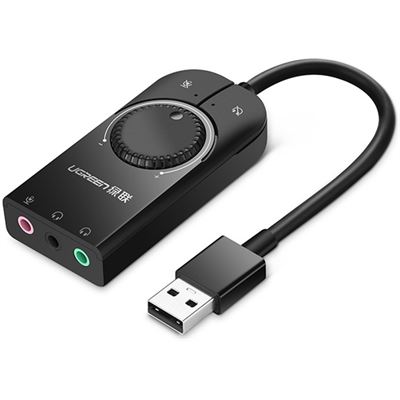 UGREEN USB External Stereo Sound Adapter 15cm (Black) (UG-40964)