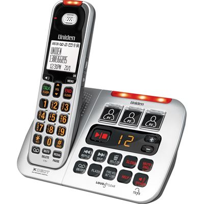 Uniden SIGHT AND SOUND ENHANCED CORDLESS PHONE SYSTEM SINGLE (SSE45)