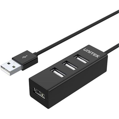 Unitek USB-A 2.0 4-Port High Speed Hub with Data Transfer (Y-2140)