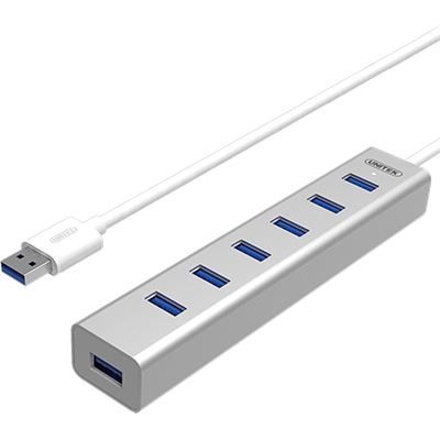 Unitek USB 3.0 7-Port Aluminium Hub w/ 5V2A Power Adapter (Y-3090)