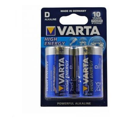Varta High Energy Alkaline Batteries D 2 Pack , Premium (4920411402)