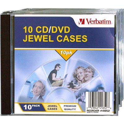 Verbatim CD/DVD 10pk Empty Jewel Cases (41852)