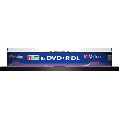 Verbatim DVD+R DL 8.5GB 10 Pk Spindle 2.4x (43666)