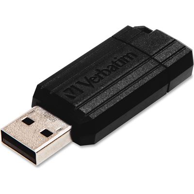 Verbatim Store n Go Pinstripe USB Drive 128GB (Black) (49071)