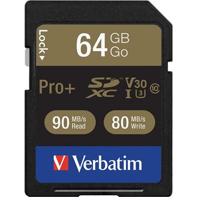 Verbatim SEC DIGI CARD PRO+ SDHC CLASS10 UHS-I 64GB (R:90MB/s (49197)