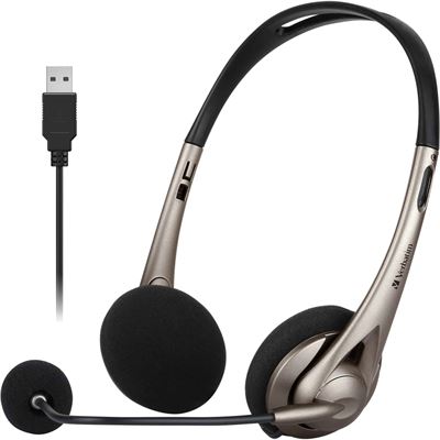 Verbatim Multimedia Headset with Boom Mic Headphone, Volume (66556)