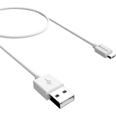 Verbatim CHARGE SYNC MICROUSB CABLE 1M - WHITE (66579)