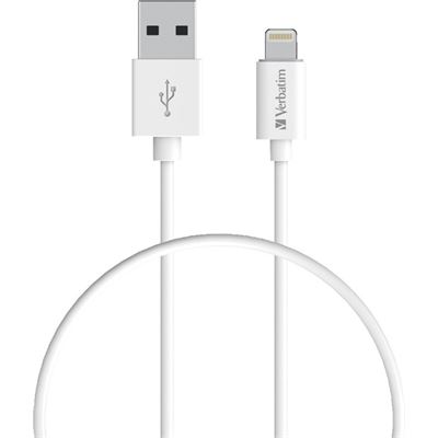 Verbatim CHARGE SYNC LIGHTNING CABLE 1M - WHITE (66581)