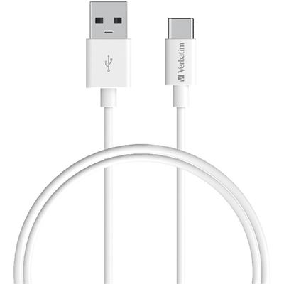 Verbatim CHARGE SYNC USB-C CABLE 1M - WHITE (66584)
