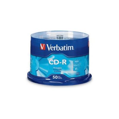 Verbatim CD-R 50pk Spindle - 52x 80 Min P-Cyanine (94691)