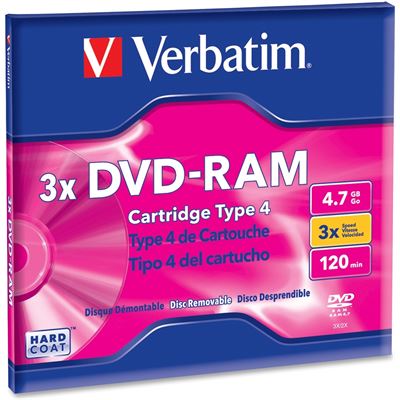 Verbatim DVD-RAM 4.7GB 3x Type 4 Slide case (95002)