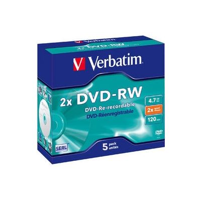 Verbatim DVD-RW 5pk Jewel Case 2x (95044)