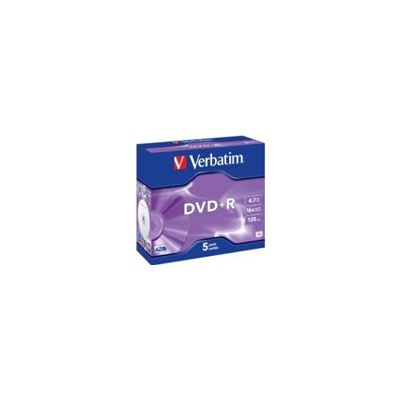 Verbatim DVD+R 5pk Jewel Case - 4.7GB 16x (95049)