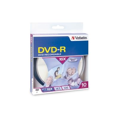 Verbatim DVD-R 10pk Spindle - 4.7GB 16x (95100)