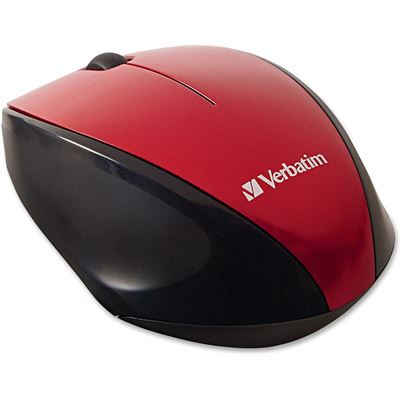 Verbatim Wireless Optical Multi-Trac Blue LED Mouse - Red (97995)