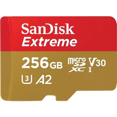 WD EXTREME MICROSDXC SQXAV 256GB V30 U3 C10 (SDSQXAV-256G-GN6MA)