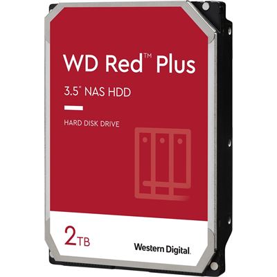WD Red Plus 2TB 3.5' NAS HDD SATA3 5400RPM 64MB Cache CMR (WD20EFZX)