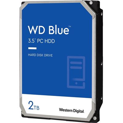 WD Blue 2TB 3.5" SATA 6 Gb/s 7200 RPM Hard Disk Drive (WD20EZBX)