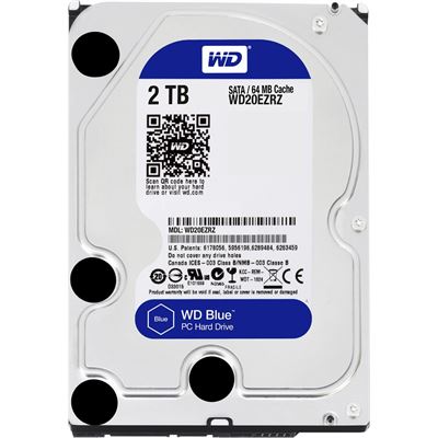 WD Blue 2TB 64MB 5400rpm 3.5" SATA3 HDD (WD20EZRZ)