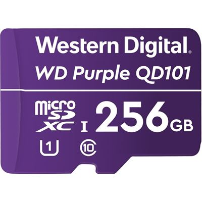 WD Purple 256GB MicroSDXC Card 24/7 -25Â°C to 85Â°C (WDD256G1P0C)