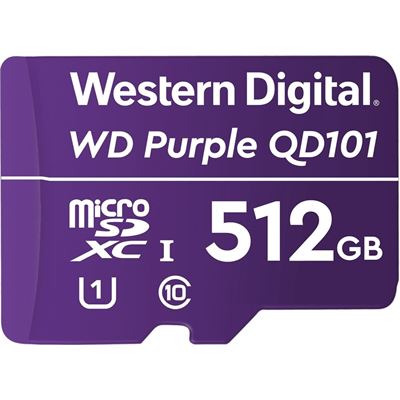 WD Purple 512GB MicroSDXC Card 24/7 -25Â°C to 85Â°C (WDD512G1P0C)