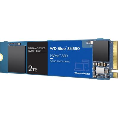 WD Blue SN550 2TB NVMe SSD 2400MB/s 1950MB/s R/W 600TBW (WDS200T2B0C)