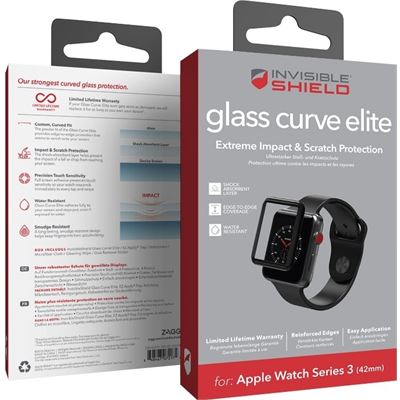 ZAGG INVISIBLESHIELD-GLASS CURVE ELITE-APPLE-WATCH (42MM) (200101819)