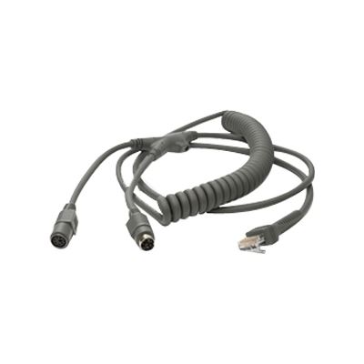 Zebra Cable - Keyboard Wedge: 9Ft. (2.8M) Coiled (CBA-K02-C09PAR)
