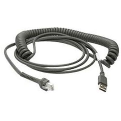 Zebra Cable - USB: Series A Connector, 9Ft. (2.8M) (CBA-U12-C09ZAR)