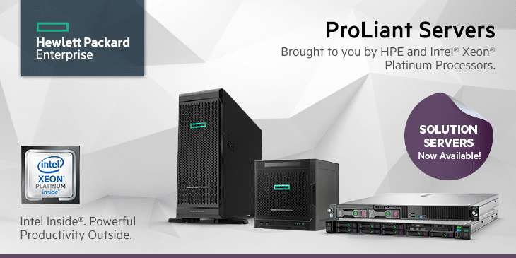 HPE ProLiant Servers - Brought to you by HPE and Intel Xeon Platinum Processors