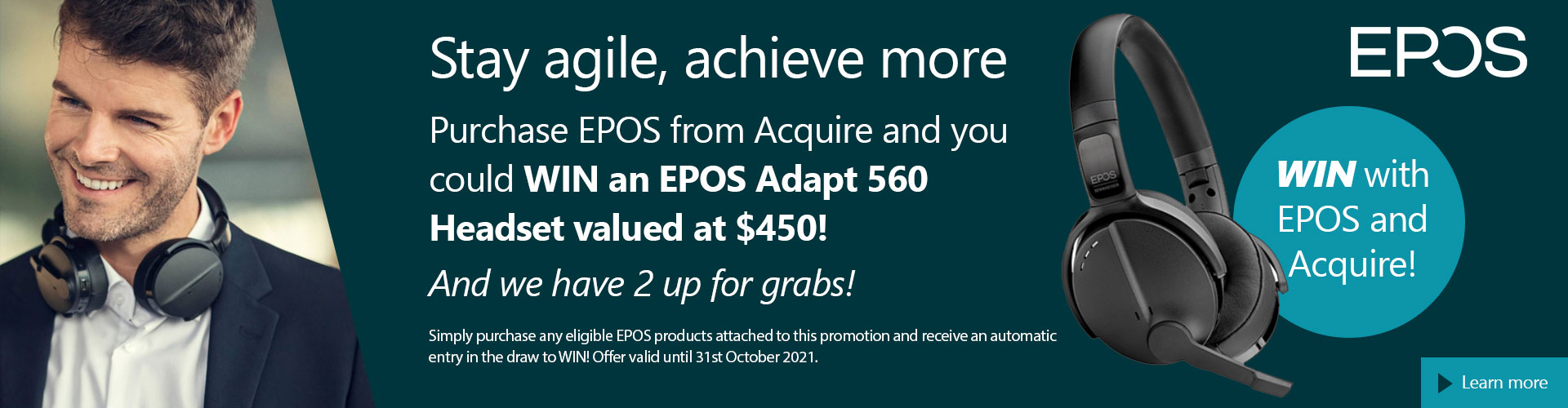 Purchase EPOS from Acquire and you could win an EPOS Adapt 560 headset valued at $450!